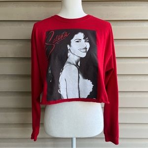 Crop Tops Selena Quintanilla Red Shirt Selena Cropped Top Short